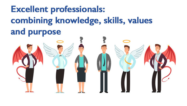 combining knowledge, skills, values and purpose